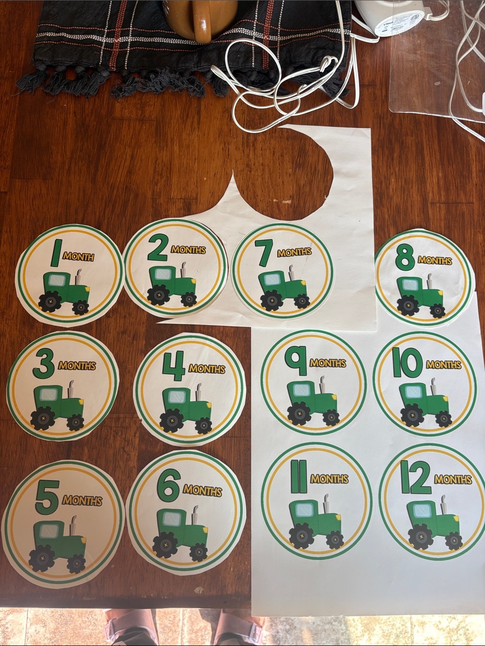 Tractor Monthly Milestone Stickers - Home Party Supplies